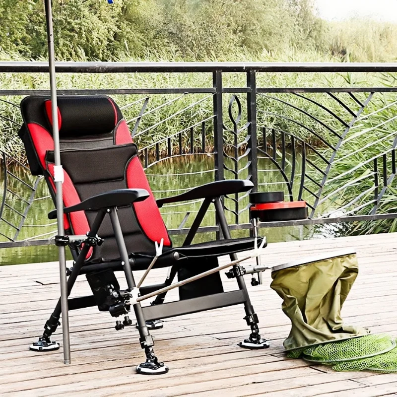 Outdoor Retractable Fishing Chair with Adjustable Stool — 낚시·차박 특화 — AliExpress 어필리에이트 제품 사진 (평점 4.33)