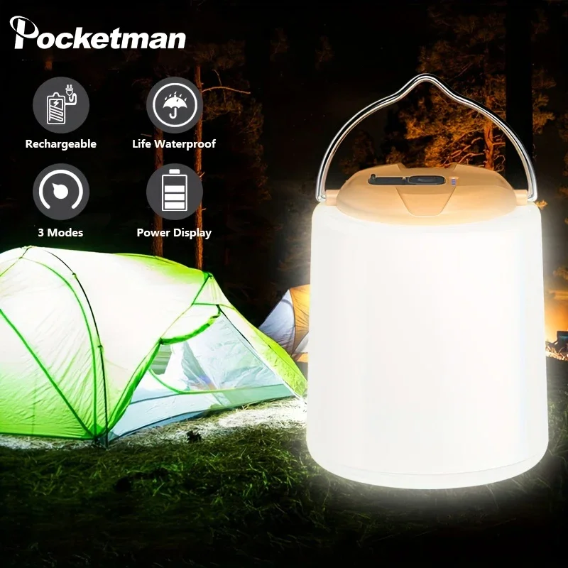 충전식 LED 후크 캠핑 랜턴 — 후크 포함·소프트 라이트·텐트 조명·야간 비상등 — AliExpress 어필리에이트 제품 사진 (평점 4.87)