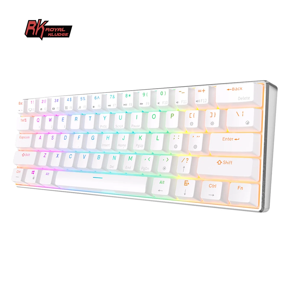 ROYAL KLUDGE RK61 PRO — CNC 알루미늄 프레임 · Gateron · 60% 3모드 무선 핫스왑 — AliExpress 어필리에이트 제품 사진 (평점 5)