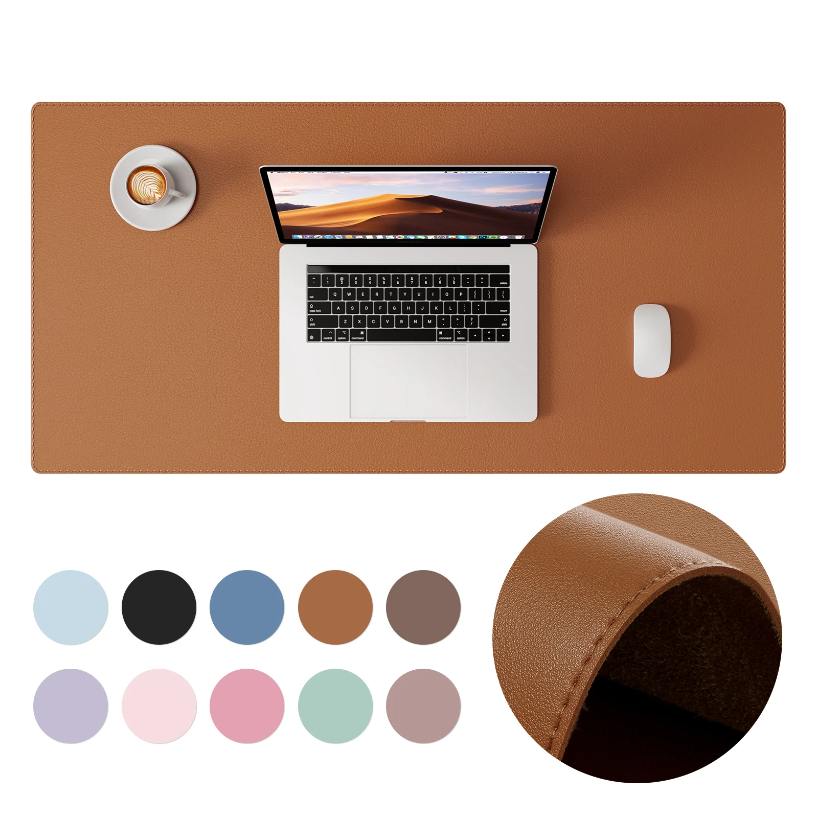 Desk Pad Protector — Non-Slip PU Leather with Stitched Edge Large Office Mat (베스트셀러) — AliExpress 어필리에이트 제품 사진 (평점 4.8)