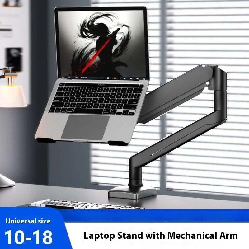 Adjustable Laptop Monitor Dual Floating Mount Ergonomic Height Rising Desk Clamp — AliExpress 어필리에이트 제품 사진 (평점 4.3)