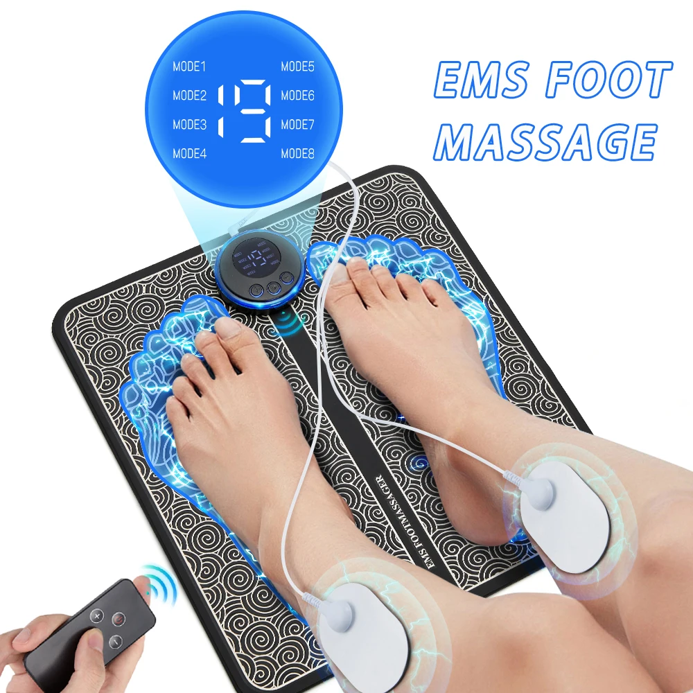Electric EMS Foot Massager Pad — Foldable Acupoint Muscle Stimulation Mat (저가 입문 베스트셀러) — AliExpress 어필리에이트 제품 사진 (평점 4.7)