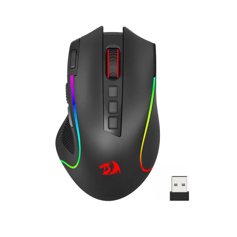 Redragon M612 PRO Gaming Mouse — BT·2.4G RGB 8000 DPI 11 프로그래머블 버튼 — AliExpress 어필리에이트 제품 사진 (평점 4.7)