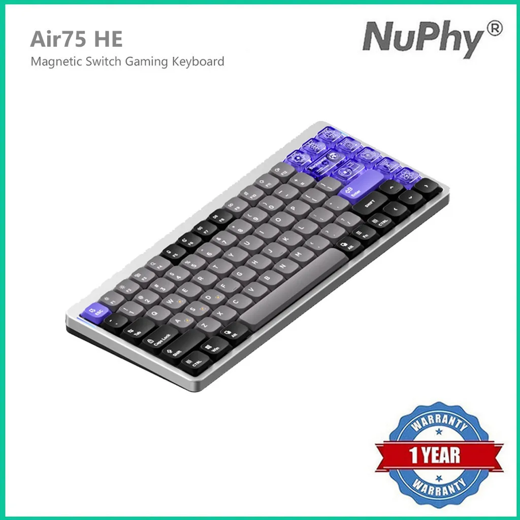 NuPhy Air75 HE — 로우프로파일 자석축 · 정품 브랜드 · 75% · 무선 — AliExpress 어필리에이트 제품 사진 (평점 4.5)