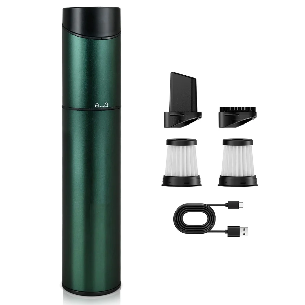 Mini Portable Vacuum Cleaner Cordless Handheld with 3 Suction Heads (USB, Desktop·Keyboard·Car) — AliExpress 어필리에이트 제품 사진 (평점 4.58)