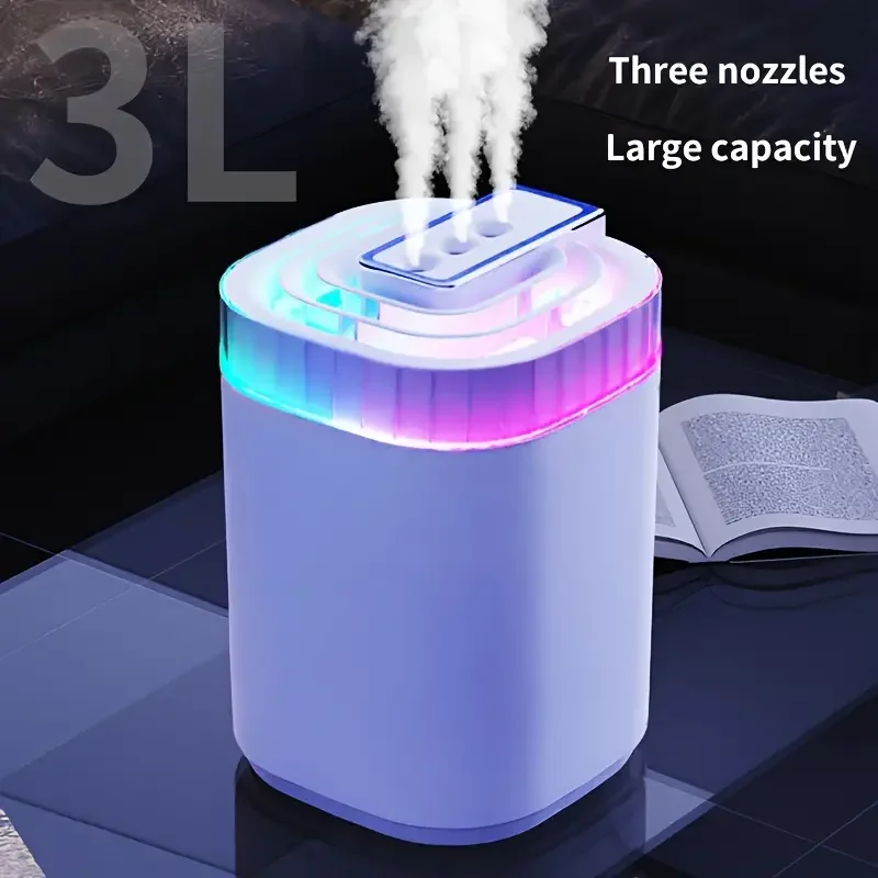 3L 3노즐 무드등 가습기 — 최저가 진입 (판매량 1위) — AliExpress 어필리에이트 제품 사진 (평점 4.9)