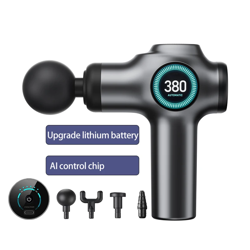 Muscle Fascia Massage Gun — 4 Massage Heads & 6 Speeds Pain Relief — AliExpress 어필리에이트 제품 사진 (평점 4.82)