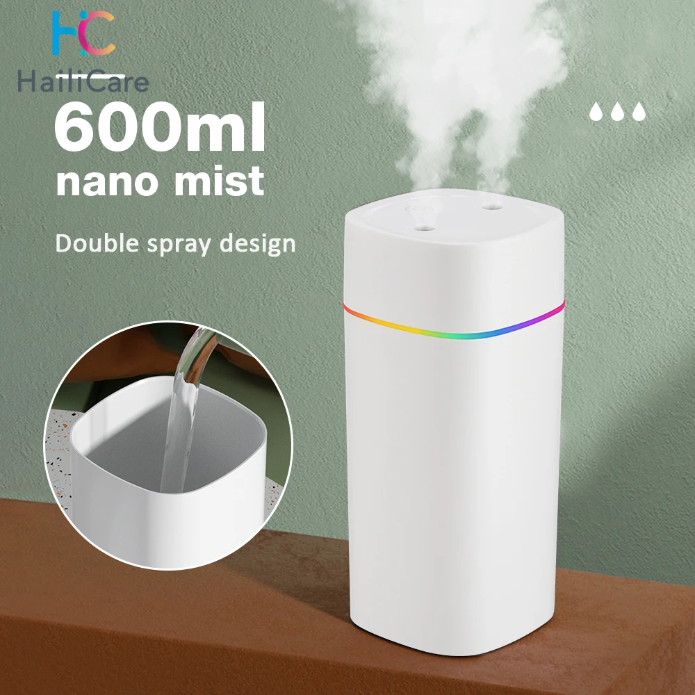 USB Cool Mist Sprayer Portable 600ml Air Humidifier — 가성비 베스트셀러 — AliExpress 어필리에이트 제품 사진 (평점 4.44)