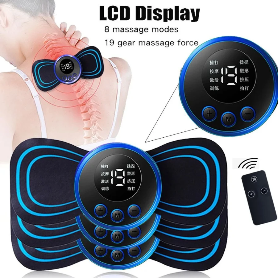 8 Modes Electric Pulse Neck Massager — 저주파 EMS U자형 휴대 마사지기 (초저가) — AliExpress 어필리에이트 제품 사진 (평점 4.4)