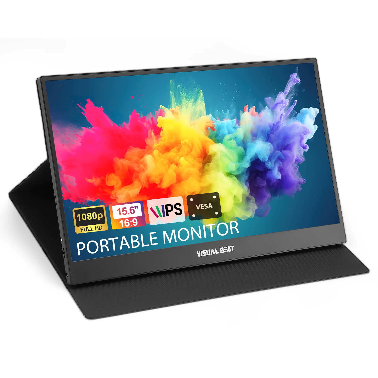 VISUAL BEAT 15.6" FHD 1080P 휴대용 모니터 — IPS · USB-C · HDR · HDMI — AliExpress 어필리에이트 제품 사진 (평점 5)