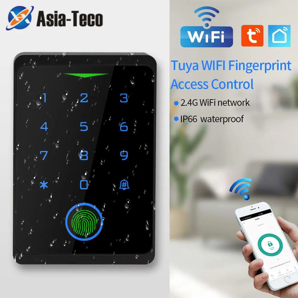 Tuya APP Door Lock IP66 Waterproof Keyless Biometric WIFI — 방수 외문 1위 — AliExpress 어필리에이트 제품 사진 (평점 4.75)