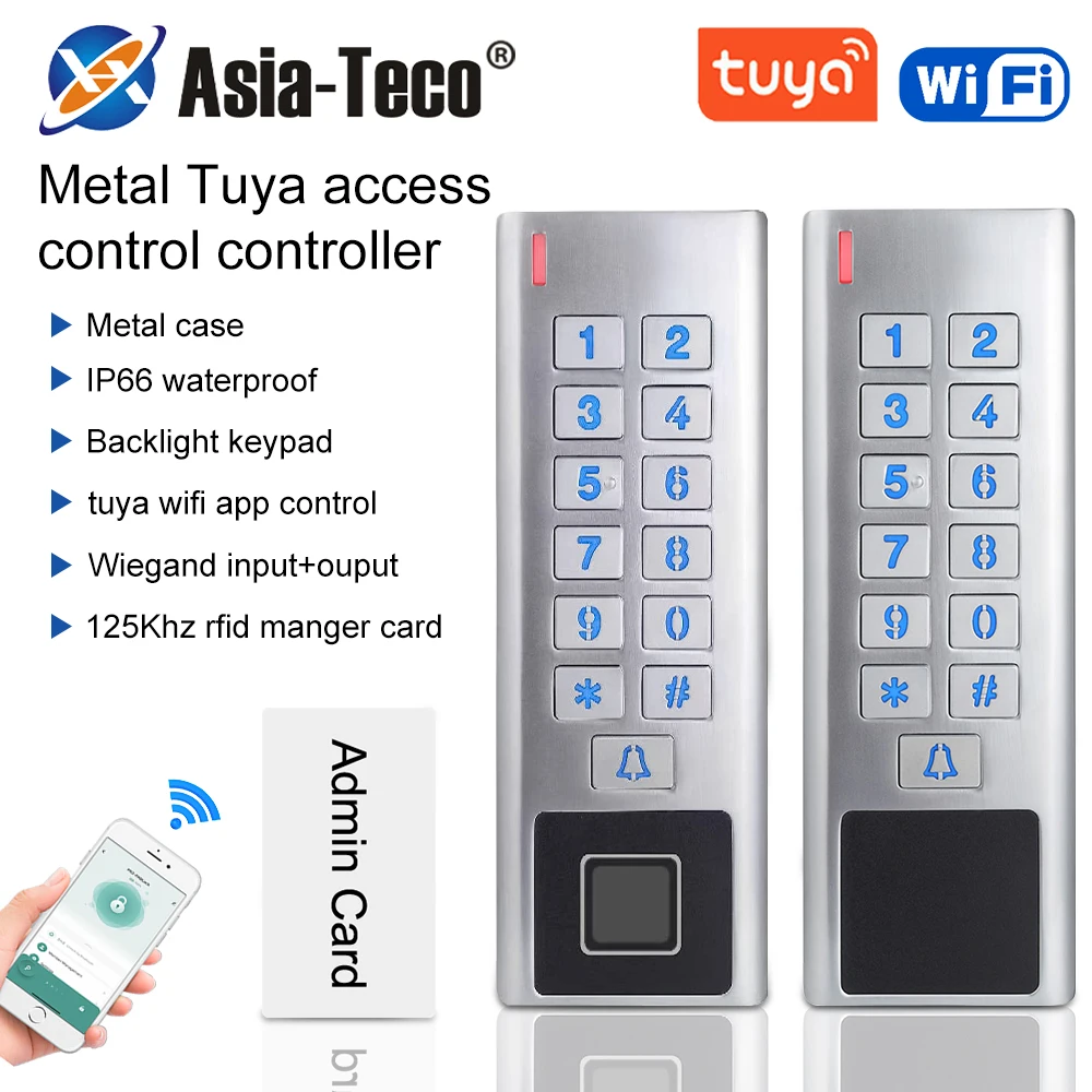 WiFi Tuya Smart Fingerprint Keypad RFID Card Reader Outdoor — 키패드 가성비 — AliExpress 어필리에이트 제품 사진 (평점 5)