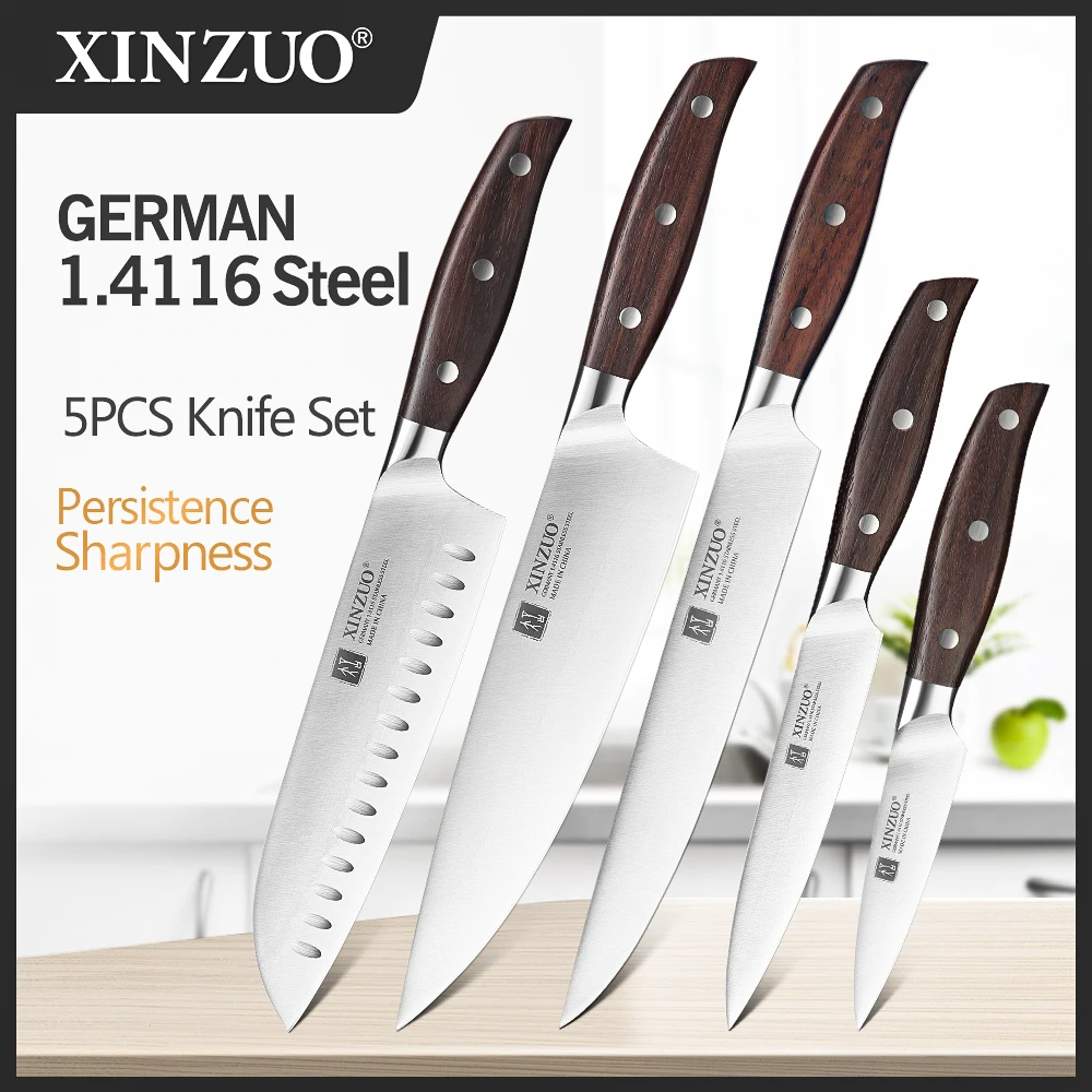 XINZUO 셰프칼 세트 (3.5+5+8인치 · 고탄소 스테인리스) — 주방·기타 분야 베스트 — AliExpress 어필리에이트 제품 사진 (평점 4.63)