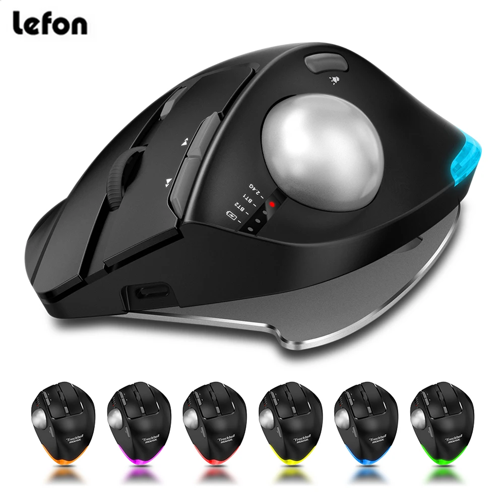 Lefon F33 Trackball Rollerball — Bluetooth 5.0 듀얼 에르고노믹 충전식 — AliExpress 어필리에이트 제품 사진 (평점 4.84)