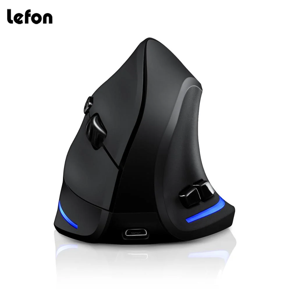 Lefon F35 Vertical Mouse — `57도` 수직 그립 `2400 DPI` 충전식 에르고노믹 — AliExpress 어필리에이트 제품 사진 (평점 4.89)